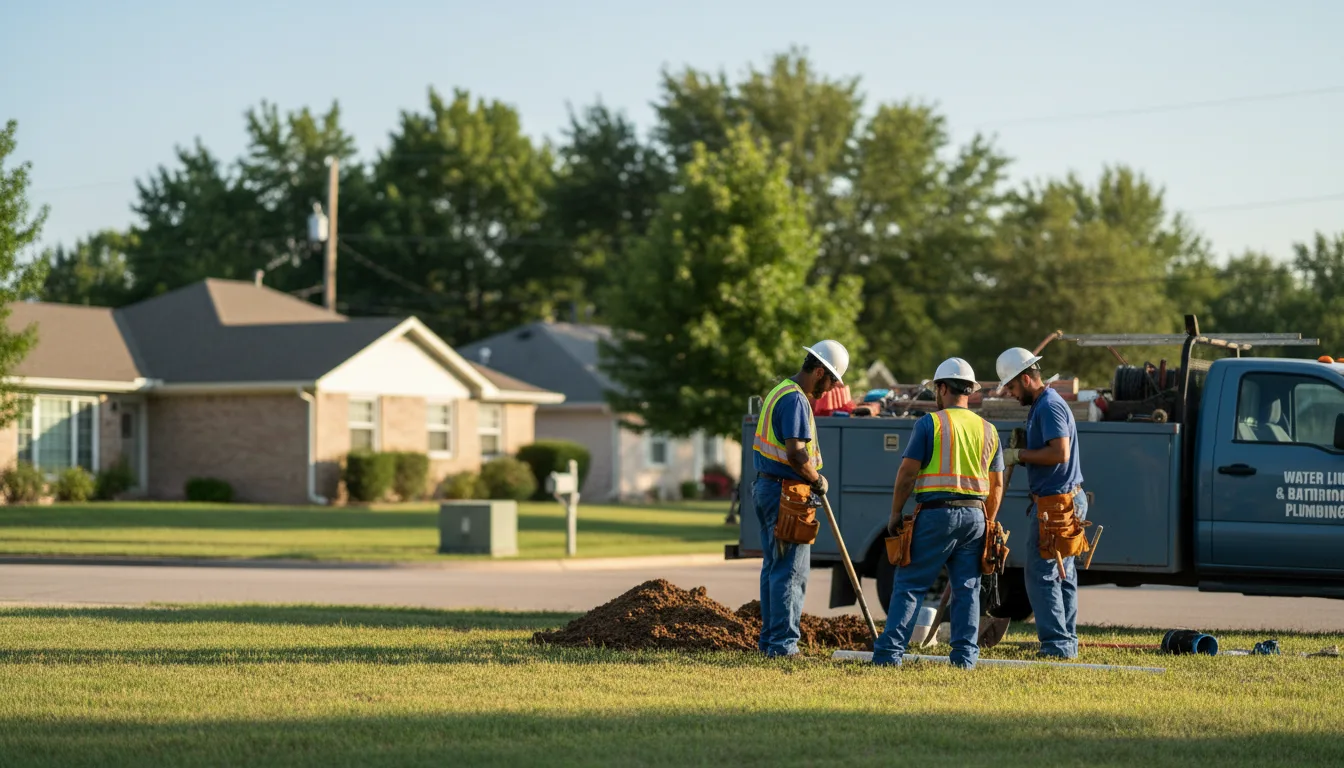 Residential water line and bathroom plumbing service in Sprague, WA